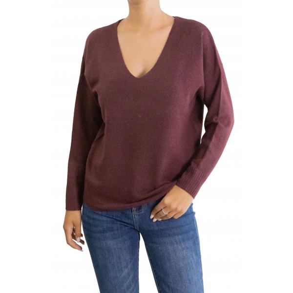 Maglia scollo a V tinta unita Only 